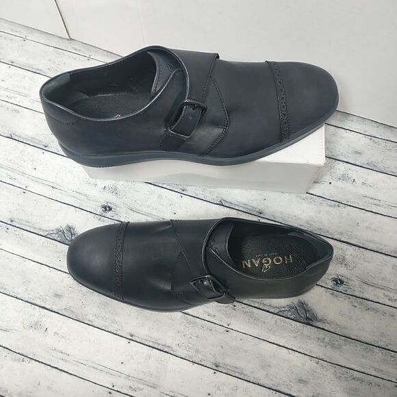 Hogan Single Monks Black Leather Mens Shoe Size UK 8.5 US 9.5 - Picture 3 of 10
